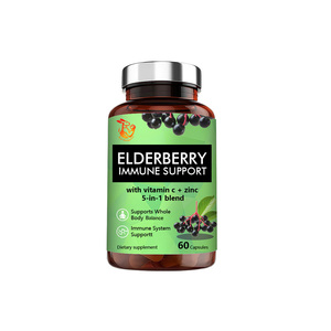 Factory Wholesale Elderberry Capsules with Elderberry Fruit Extract Garlic Bulb Extract Dietary Capsules Help Build <b>Your</b> Immunit - Product Image 4