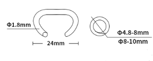 21.8/24.5/mm C17 C24 C43 C45 couronne galvanisée D anneau de porc Type <span class=keywords><strong>C</strong></span> pneumatique anneau de porc pince clous agrafes pour canapé matelas - Product Image 5