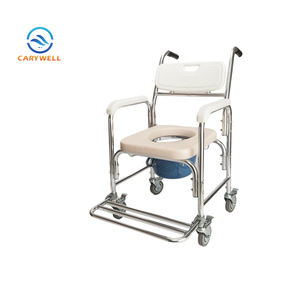 Pasokan Medis Diskon Besar Kursi Roda Kamar Mandi Commode Kursi Roda Aluminium Commode - Product Image 1