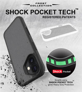 Custodia traslucida per telefono cellulare Anti Shock nero opaco TPU <span class=keywords><strong>Cover</strong></span> per <span class=keywords><strong>iPhone</strong></span> 16 Plus 15 14 13 <span class=keywords><strong>12</strong></span> Pro Max - Product Image 3