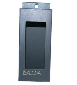 Custom di fabbrica Logo in lamina d'oro colore nero gancio di piegatura fine Micro USB cavo di carta biodegradabile scatola di imballaggio con finestra