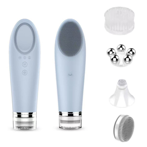Cepillo de Limpieza <span class=keywords><strong>Facial</strong></span> Multifuncional, <span class=keywords><strong>Limpiador</strong></span> y Masajeador <span class=keywords><strong>Eléctrico</strong></span> con Compresa Caliente para Rostro y Ojos, Dispositivo de Belleza - Product Image 2