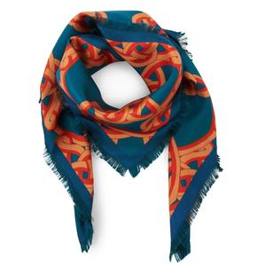 Sciarpa quadrata invernale personalizzata in lana di seta modale Cashmere stampa digitale stile Vintage per feste - Product Image 5