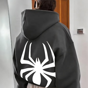Sweat à capuche Spider Worldwide 1.1 avec imprimé surdimensionné et coupe ample, 440 GSM, 81% coton, 19% polyester, pour hommes - Product Image 3