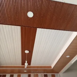 Ethiopia Interior Artistic Roof Decorative Pvc Ceiling for Sale OEM Modern Wood 4 X 8 Ceiling Panels Rectangle More Than 5 Years