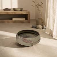 Pot de fleurs en céramique style Wabi Sabi ARM LVG avec design en argile torsadée, décoration florale minimaliste nordique pour table