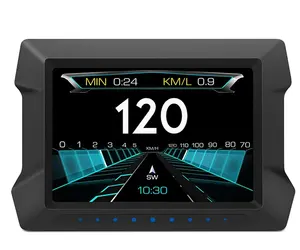 P22 HUD kendaraan Offroad, tampilan kepala jam Digital kemiringan Meter GPS Speedometer OBD2 alat diagnostik Cluster instrumen mobil