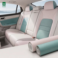 Tissu en cuir PU tricoté durable, doux, résistant aux taches et à l'eau, épaisseur 1,0-1,3 mm, pour tableau de bord, sièges et panneaux de porte de voiture