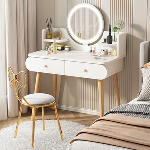 New Cheap Modern Luxury Gloss White Tabletop Adult <strong>Vanity</strong> With Mirror and Chair Big <strong>Make</strong> <strong>up</strong> <strong>Vanity</strong> Table for Bedroom Muebles - Product Image 2