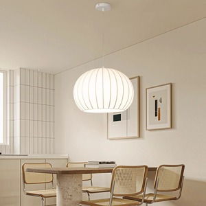โคมไฟระย้าทรงกลมสีขาว E27 LED หัวเดียว สำหรับห้องนอน ห้องนั่งเล่น - Product Image 2