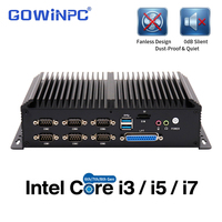 Controlador HMI silencioso sin ventilador i7-8550U DDR4 3200MHz 64GB 4GbE LAN 6RS232/422/485 3HDMI GPIO de 32 bits con entrada amplia para fábrica inteligente