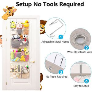 Organisateur de porte tendance pour la maison : rangement pour vêtements, foulards, serviettes et jouets dans le placard - Product Image 4