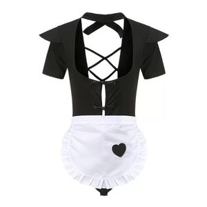 Ensemble <span class=keywords><strong>de</strong></span> lingerie sexy pour femmes, ensemble <span class=keywords><strong>de</strong></span> <span class=keywords><strong>femme</strong></span> <span class=keywords><strong>de</strong></span> chambre brodé, uniforme sexy, tentation, ensemble deux pièces, poitrine ouverte à trois points et dos nu, lingerie érotique - Product Image 6