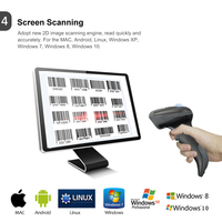 Lecteur de codes-barres 2D filaire Syble XB-6221, lecteur de codes-barres QR, lecteur de codes-barres pour système de point de vente