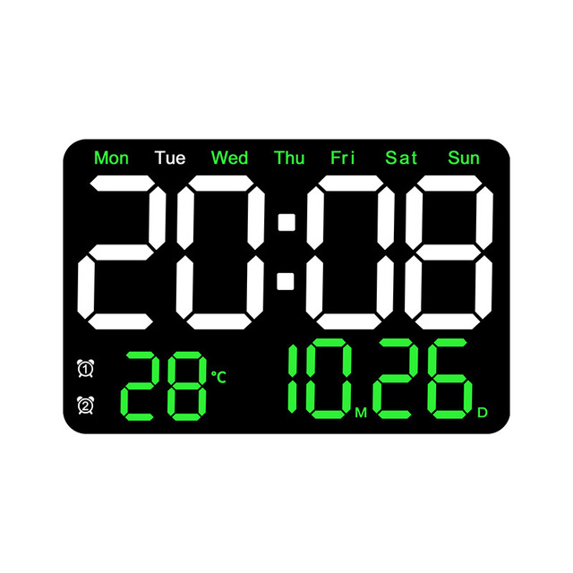 YIZHI Big LED Screen Display Temperature Large Digital Alarm Clock for Home Living Room Bedroom School Desk Wall Clocks