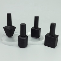 Botol Kutek Gel UV Kaca Custom dengan Tutup & Kuas 7ml/10ml/12ml/16ml/15ml Desain Persegi Pipih Wadah Kutek Kosong