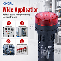 AD22-22MSD Voyant lumineux clignotant LED rouge en plastique de 22 mm avec indice de protection IP54 et entrée AC/DC pour alarme d'équipement industriel