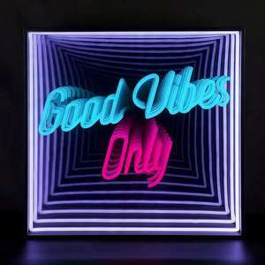 Vente en gros Lampe tunnel pour décoration murale de fête créative populaire Miroir à <span class=keywords><strong>illusion</strong></span> infini led néon - Product Image 6