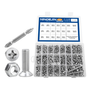 Stainless Steel 304 <b>Flat</b> Head Machine <b>Screws</b> Kit-M4 M5 M6 Metric System - Product Image 1