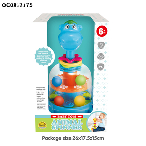 Hippopotame rotatif de dessin animé B/<span class=keywords><strong>O</strong></span> avec balle, jouets pour bébés, jouets et jeux pour bébés, vente en gros - Product Image 6