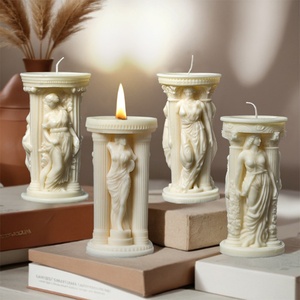 Molde de Silicona al por Mayor para Velas Aromáticas con Diseño Clásico de Atenea Romana, Molde de Silicona para Decoración del Hogar - Product Image 2