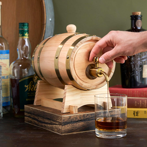 Barril de Madera para Whisky, Barril de Infusión de Whisky, Jarra de Moonshine con Grifo, Dispensador de Licores, Barril para Bebidas - Product Image 5