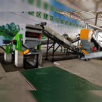 Ensemble complet d'équipements de recyclage des déchets C&D, crible à tambour lourd pour la séparation du sol, du sable et des agrégats