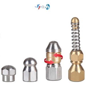 Boquilla Rotatoria Premium Multitamaño G1/8 y G1/4 para Limpieza <span class=keywords><strong>de</strong></span> Tuberías, Cabezal Rociador Autorrotatorio <span class=keywords><strong>de</strong></span> Alta Presión para Desatascar Drenajes y Alcantarillas - Product Image 2