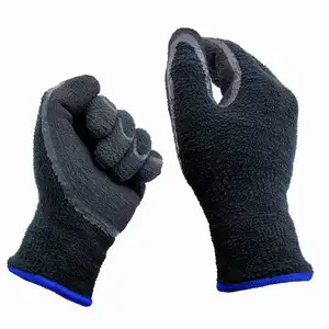 Yulan DLC304 Velvet Winter Warm LATEX Gloves Latex Foam Coated Gloves