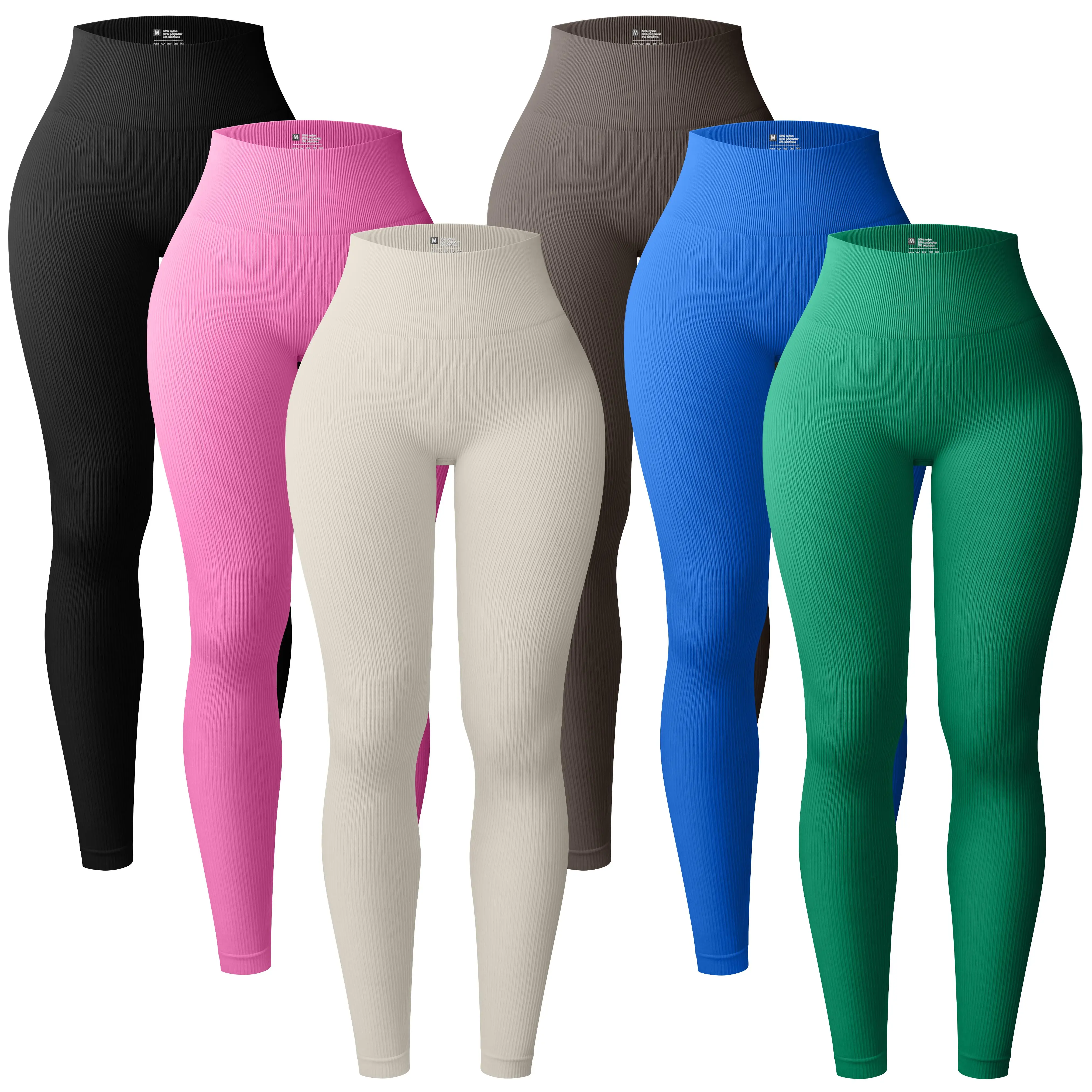 Venta al por mayor Levantamiento de glúteos Fitness Yoga Wear Control de barriga Legging Entrenamiento