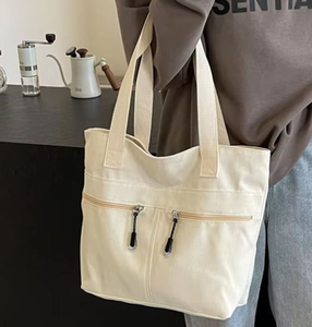 Portable and durable <b>thick</b> cotton canvas bag shopping canvas tote bag reusable canvas bag shopping bag - Product Image 6