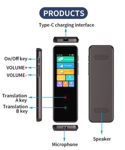 Batterie 1200mah Portable Audio M10 137 Langue en ligne en temps réel Smart Voice AI Voice Smart 16 Traducteur hors ligne - Product Image 6