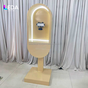 LEDA Vente flash Cabine téléphonique en métal pour mariage avec support pour tablette, support pour livre d'or téléphonique pour événements, décorations de mariage - Product Image 3