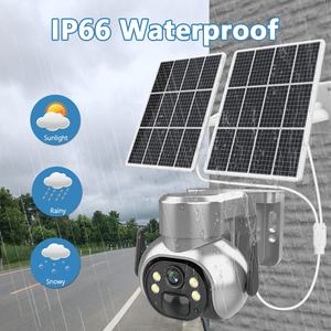 2MP太阳能摄像机户外防水运动检测无线电池音频太阳能Wifi摄像机黑色太阳能摄像机4g sim卡 - Product Image 6