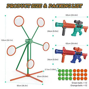 Outdoor-Schieß spiel Spielzeug Kunststoff Soft Bullet Gun Mit Moving Shooting Tagets und 2 Popper Air Soft Gun Toys - Product Image 3