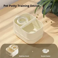 Bol multifonctionnel pour oiseaux perroquets, protection de l'environnement, toilette détachable, alimentation en eau, jeu d'entraînement, toilette
