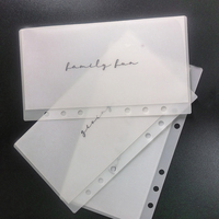Étiquettes personnalisables perforées A5 A6 A7 personnelles minimales en vélin mat laminé pochette pour classeur enveloppe à monnaie personnalisée