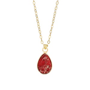 Pendentif Goutte d'Eau en Pierre Naturelle Impériale, Monture en Alliage de Zinc, Collier Unisexe Tendance, Idée Cadeau - Product Image 4
