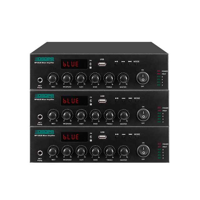 PA System 1.5U Class D USB FM Desktop Mini Digital Mixer Amplifier for Hall Shop Home