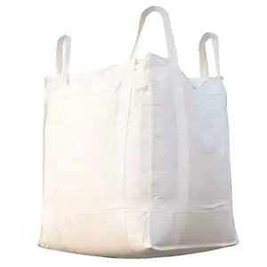 बड़े टन भार वाले उत्पादों के लिए जंबो क्रॉस कॉर्नर लूप बल्क बैग, सांस लेने योग्य सुविधा