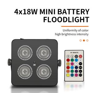 AICPOSE Productos de Fábrica: Luz LED Par Inalámbrica 4x18W de Acero Inoxidable DMX 6 en 1 con Batería - Product Image 6