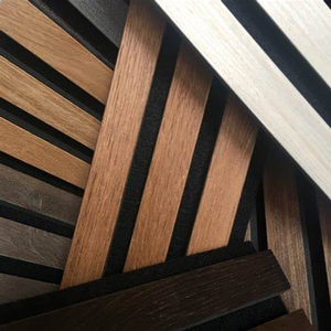 Pannelli Acustici Moderni per Studio in Legno Grigio Pino Quercia Noce a <span class=keywords><strong>Doghe</strong></span> Ecologici Riduzione del Rumore del 90% Riciclati Flessibili <span class=keywords><strong>Mobili</strong></span> per Ufficio - Product Image 4