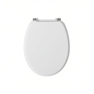 Asiento de inodoro para Kerasan Luna Shape 1 WC, blanco, con bisagras en forma de L, 50.5 cm de longitud - Product Image 3