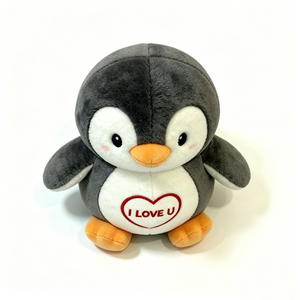 Customized adorable sitting <b>penguin</b> stuffed animal with orange beak and feet,<b>soft</b> fluffy <b>penguin</b> plush <b>toy</b> with blush cheeks - Product Image 3