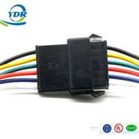 Faisceau de câbles d'alarme multipolaires personnalisé, connecteur mâle-femelle en cuivre étamé, nylon, 1 m, pour système de sécurité automobile, ISO9001