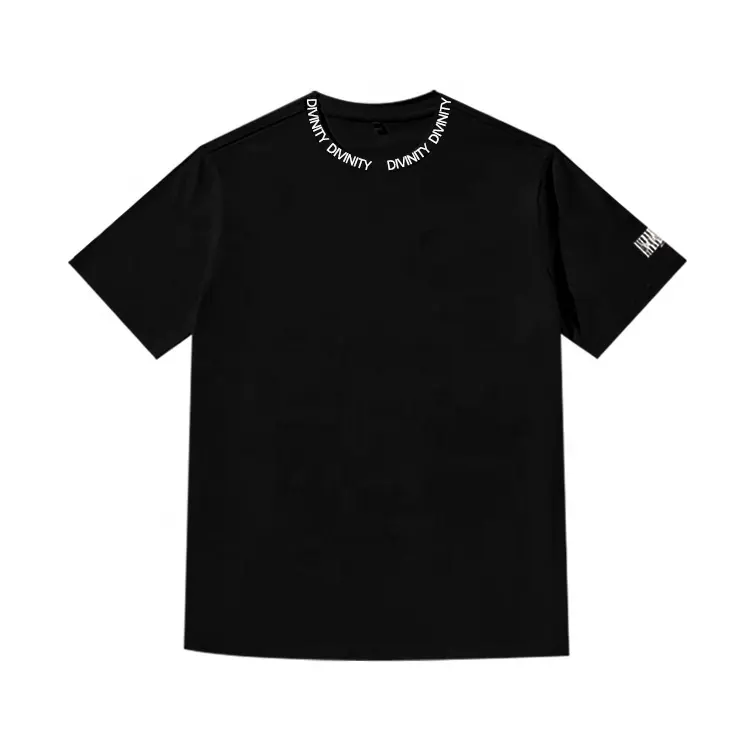 Mode Herren übergroße T-Shirt Kragen Marke Logo benutzer definierte Druck Stickerei T-Shirt
