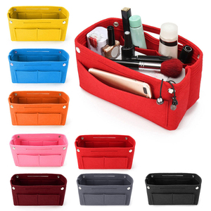 Customization Felt <strong>Handbag</strong> Organizer Luxury Purse Bag <strong>Insert</strong> Travel Cosmetic Bags Machine Cosmetic Bag Large Capacity Storage - Product Image 1