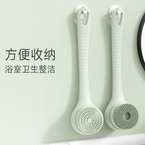 Cepillo de baño eléctrico inalámbrico de mango largo, material ABS verde menta con pantalla digital y rotación automática para exfoliación corporal - Product Image 4