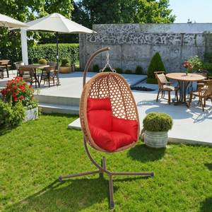 Silla Columpio Plegable para Jardín, Balcón o Patio, Diseño Moderno, Portátil, Tipo Hamaca, Silla Columpio Colgante en Forma de Huevo - Product Image 4