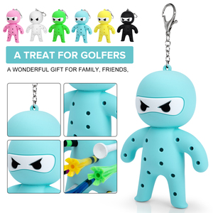 Hot Selling Blue <strong>Nin</strong>/Ja Golf Tee <strong>Holder</strong> Rubber Golf Bag Accessories Golf Ball Tees <strong>Holder</strong> Keychain Hold 13 Tees - Product Image 2